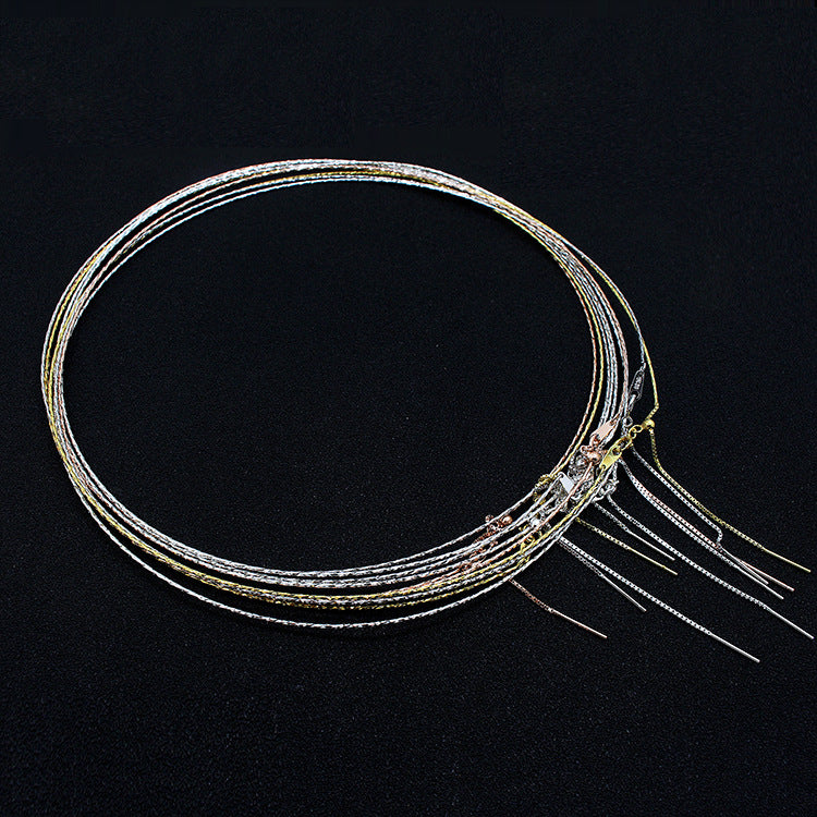 S925 sterling silver adjustable DIY necklace with needle universal collar