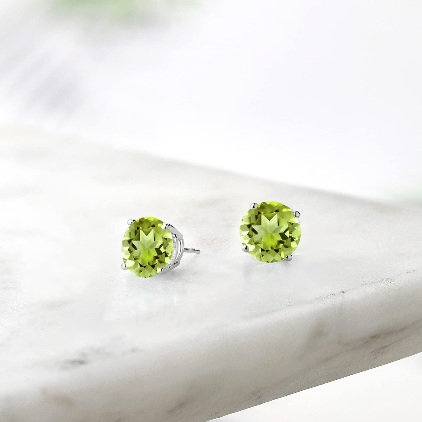 1 Ct Round Gemstone Birthstone Stud Earrings For Women Men | 925 Sterling Silver | Round 6MM | Fine Jewelry Gifts for Her Mom Women Wife Men