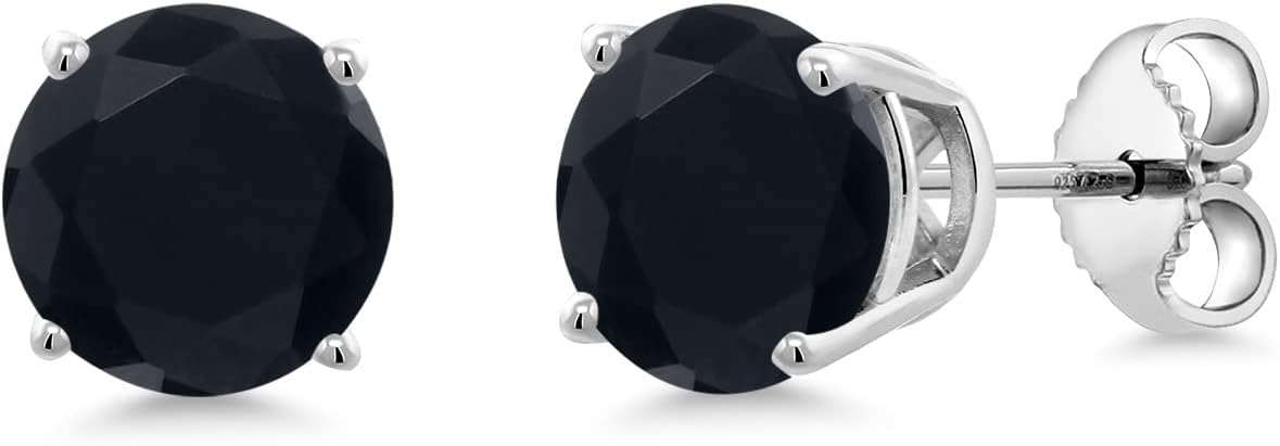 1 Ct Round Gemstone Birthstone Stud Earrings For Women Men | 925 Sterling Silver | Round 6MM | Fine Jewelry Gifts for Her Mom Women Wife Men