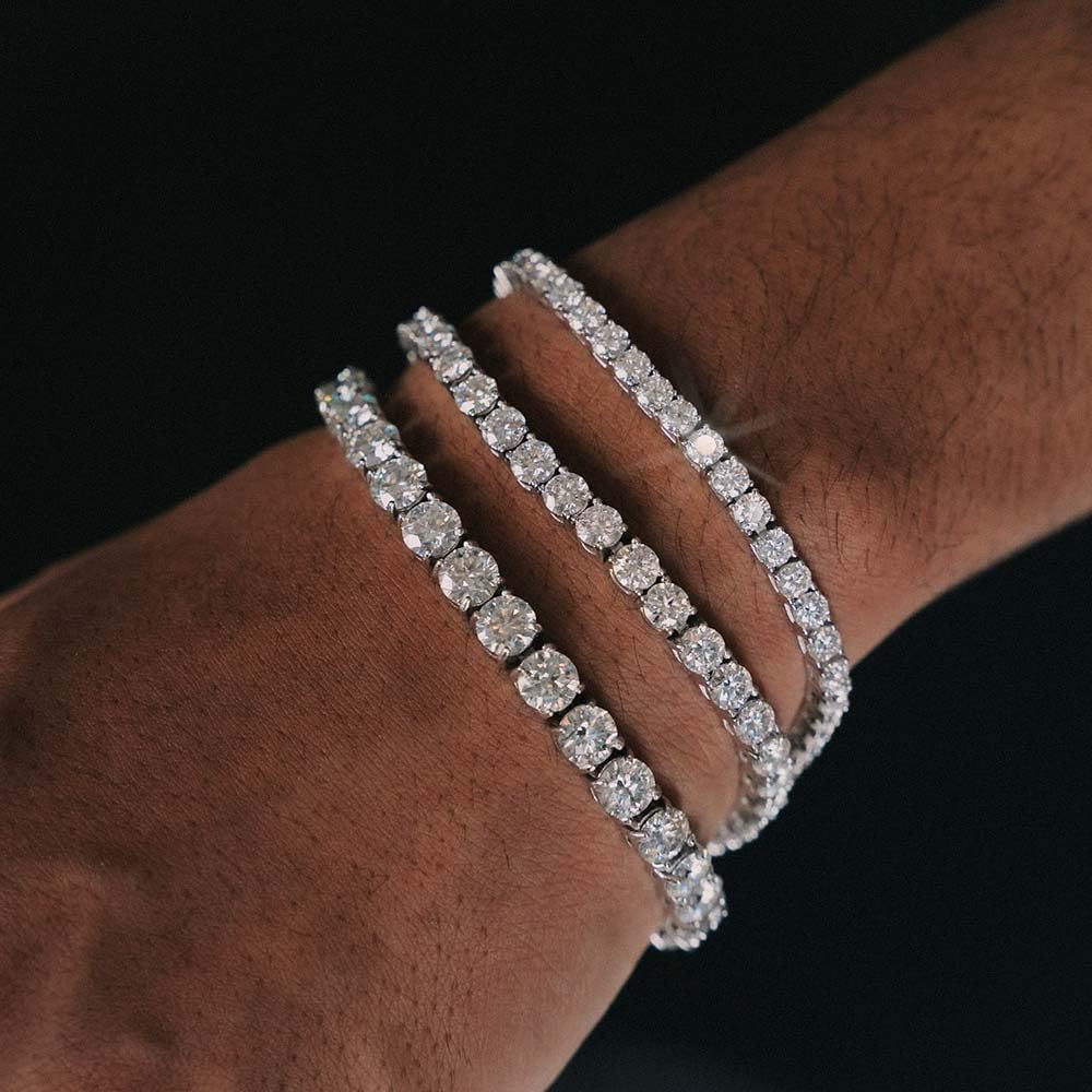 2-6.5mm Moissanite Tennis Bracelet for Women mens Bracelets Gifts Diamond Tennis Bracelet Gifts