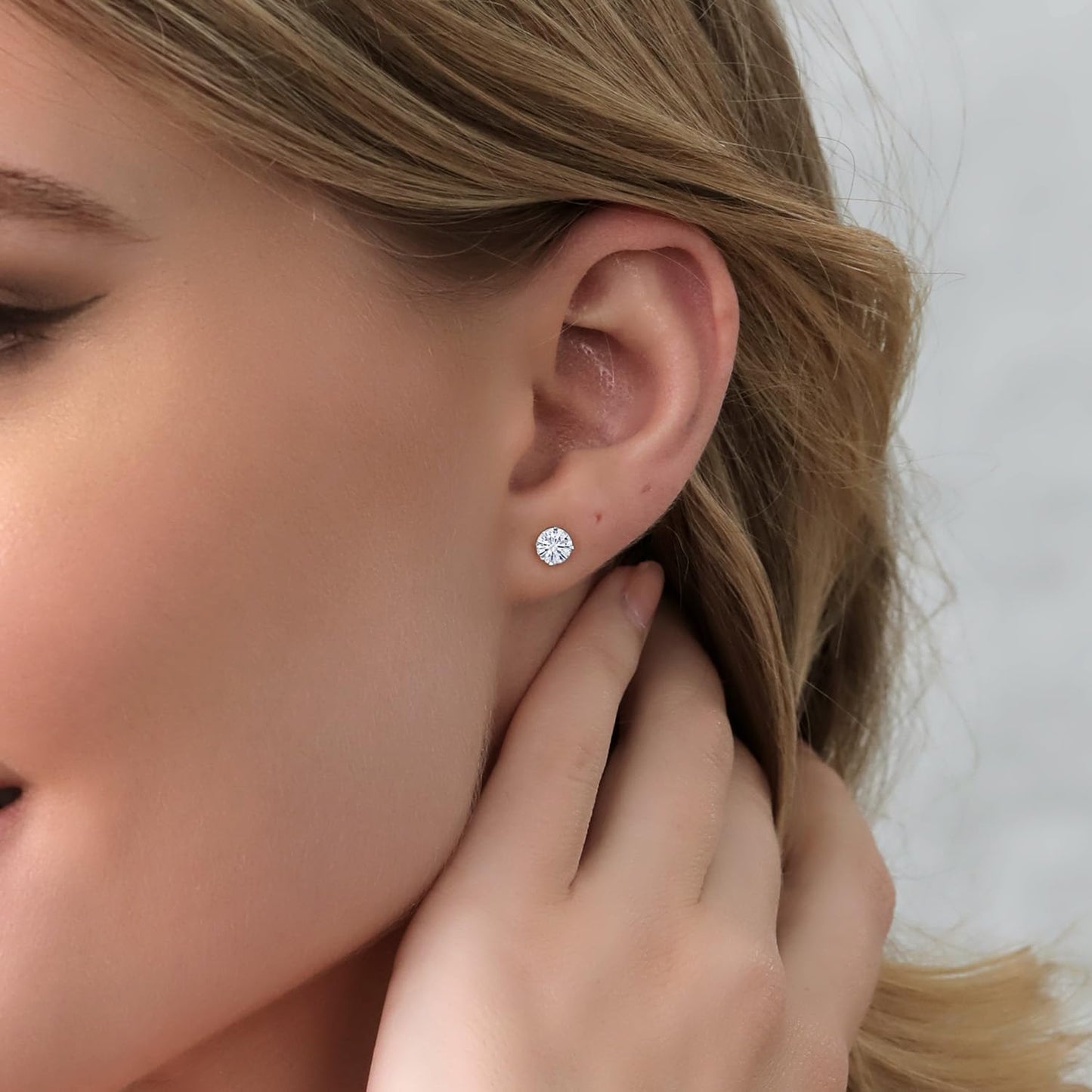 1 Ct Round Gemstone Birthstone Stud Earrings For Women Men | 925 Sterling Silver | Round 6MM | Fine Jewelry Gifts for Her Mom Women Wife Men