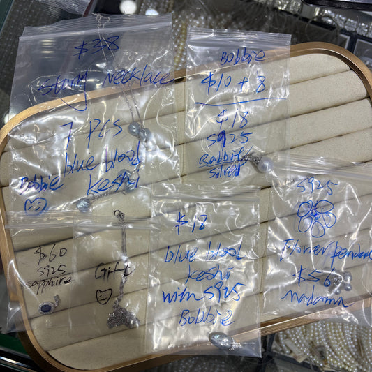 Custom link-All natural pearls and gemstones with sterling silver