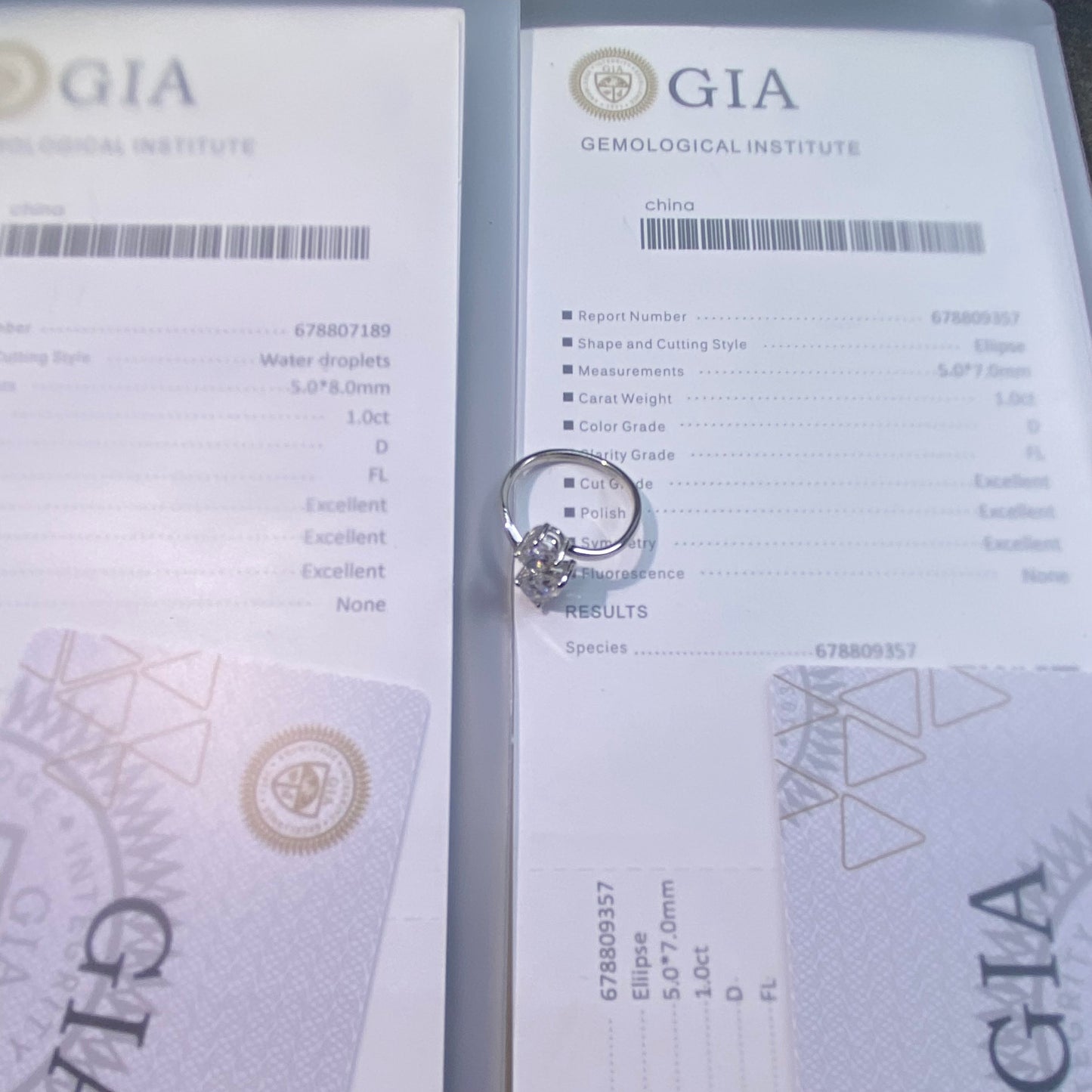 Double Stone 1ct D-color Pear Cut And Oval Cut Moissanite Diamond S925 Sterling Silver Classic 18K White Gold Plated Ring