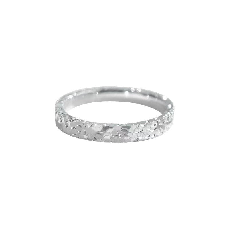 Sterling Silver 999 Fixed Size Ring Light Luxury Premium Sterling Silver Ring