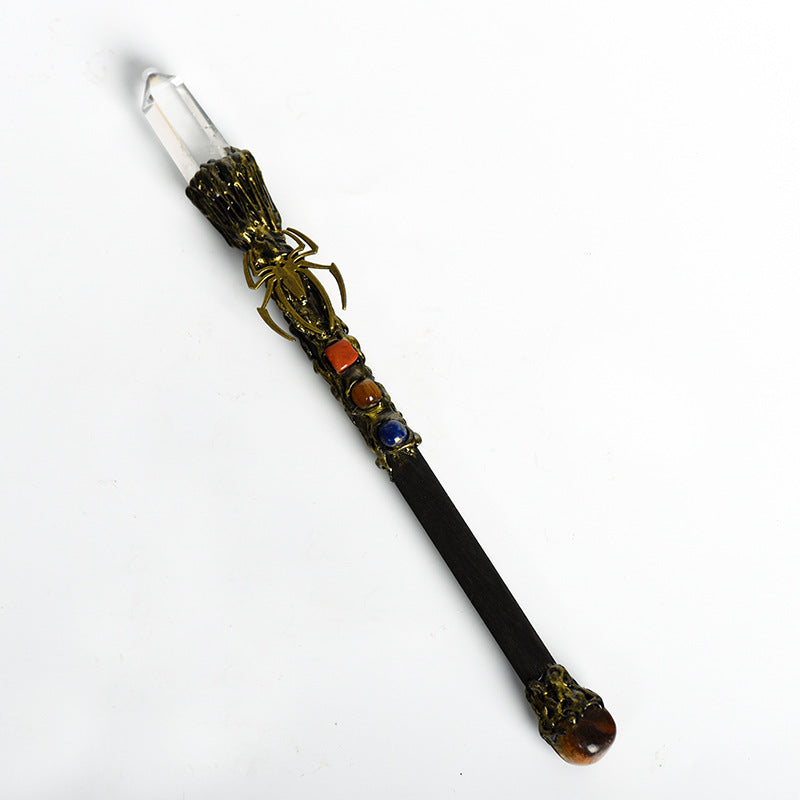 Natural White Crystal Harry Potter Wand Metal Magic Wand Universal Personalized Wand Healing