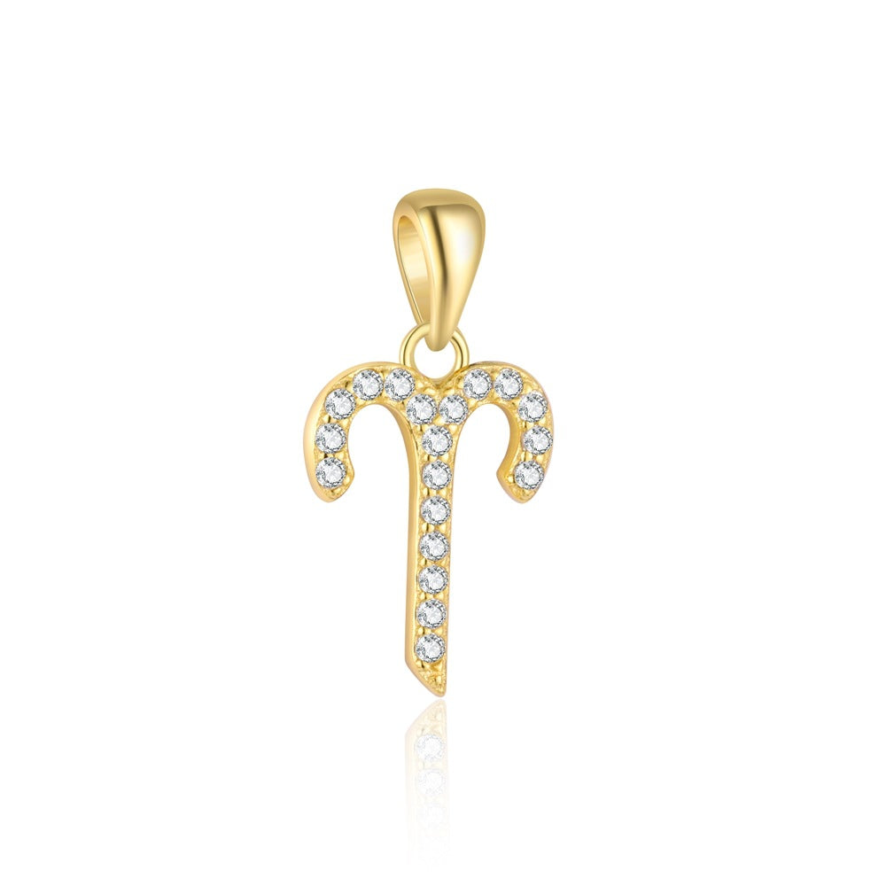 S925 sterling silver twelve constellations exquisite personalized collarbone chain women's light luxury fashion pendant