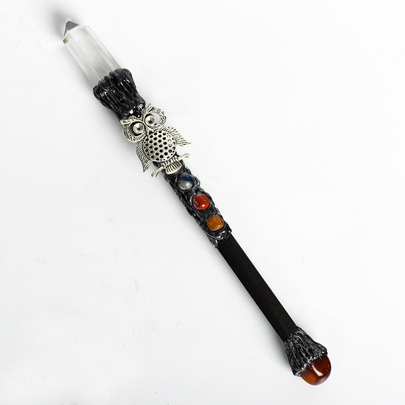 Natural White Crystal Harry Potter Wand Metal Magic Wand Universal Personalized Wand Healing
