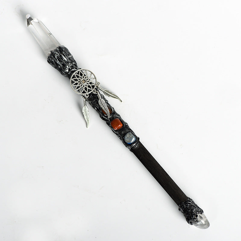 Natural White Crystal Harry Potter Wand Metal Magic Wand Universal Personalized Wand Healing