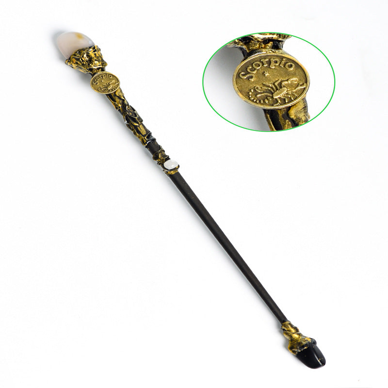 Natural Crystal Twelve Constellations Magic Wand Metal Core Wand Personalized Magic Wand Healing