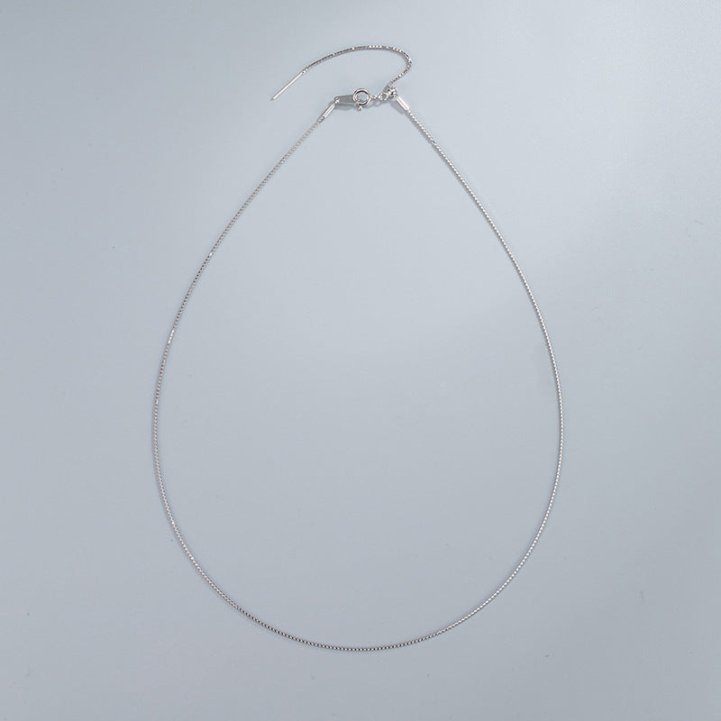S925 sterling silver DIY universal beaded collar, needle piercing beaded chain