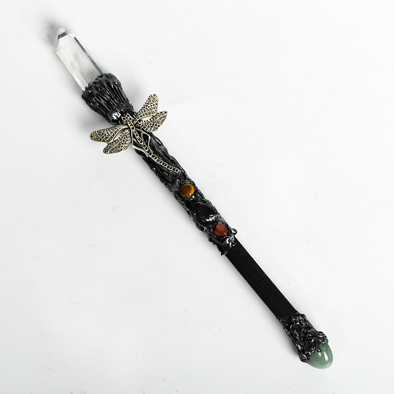 Natural White Crystal Harry Potter Wand Metal Magic Wand Universal Personalized Wand Healing