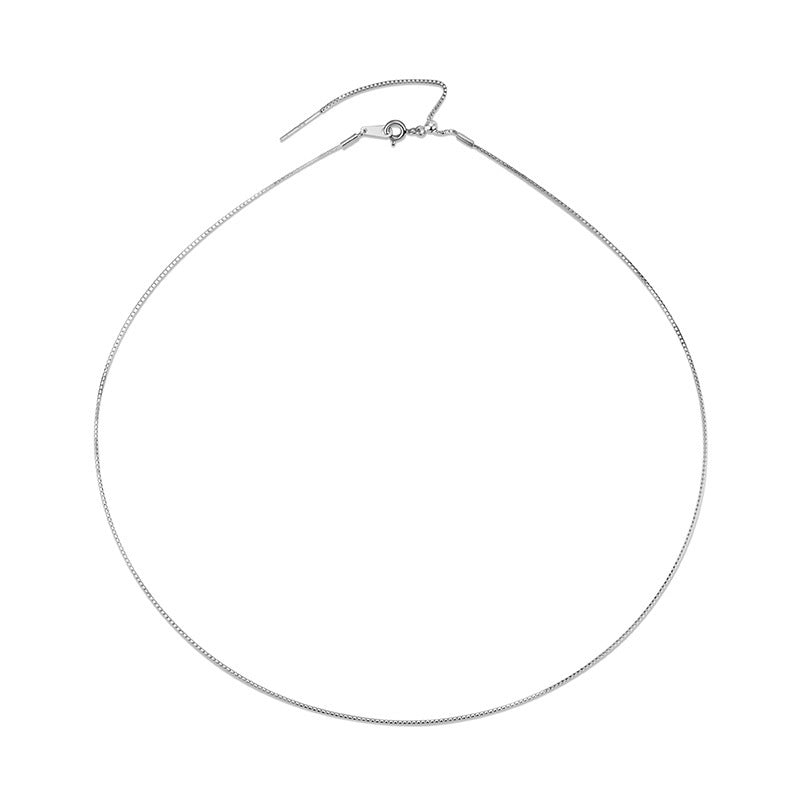 S925 sterling silver DIY universal beaded collar, needle piercing beaded chain