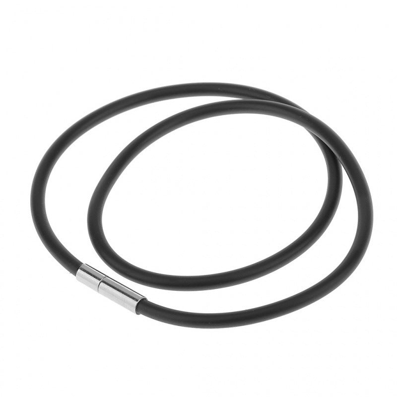 3MM BLACK RUBBER CORD Mens Womens Necklace Neck Collar Acces