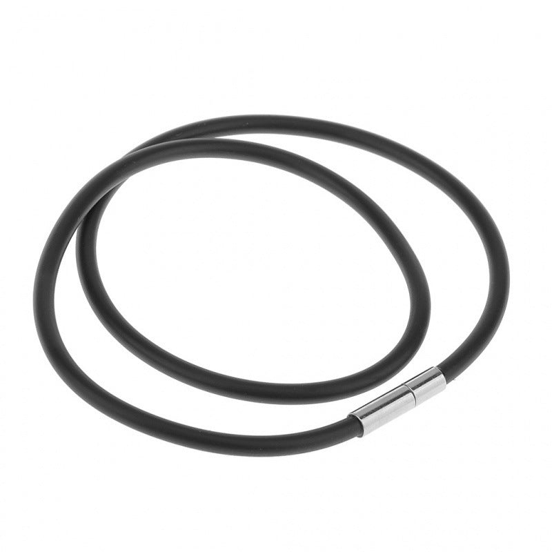 3MM BLACK RUBBER CORD Mens Womens Necklace Neck Collar Acces