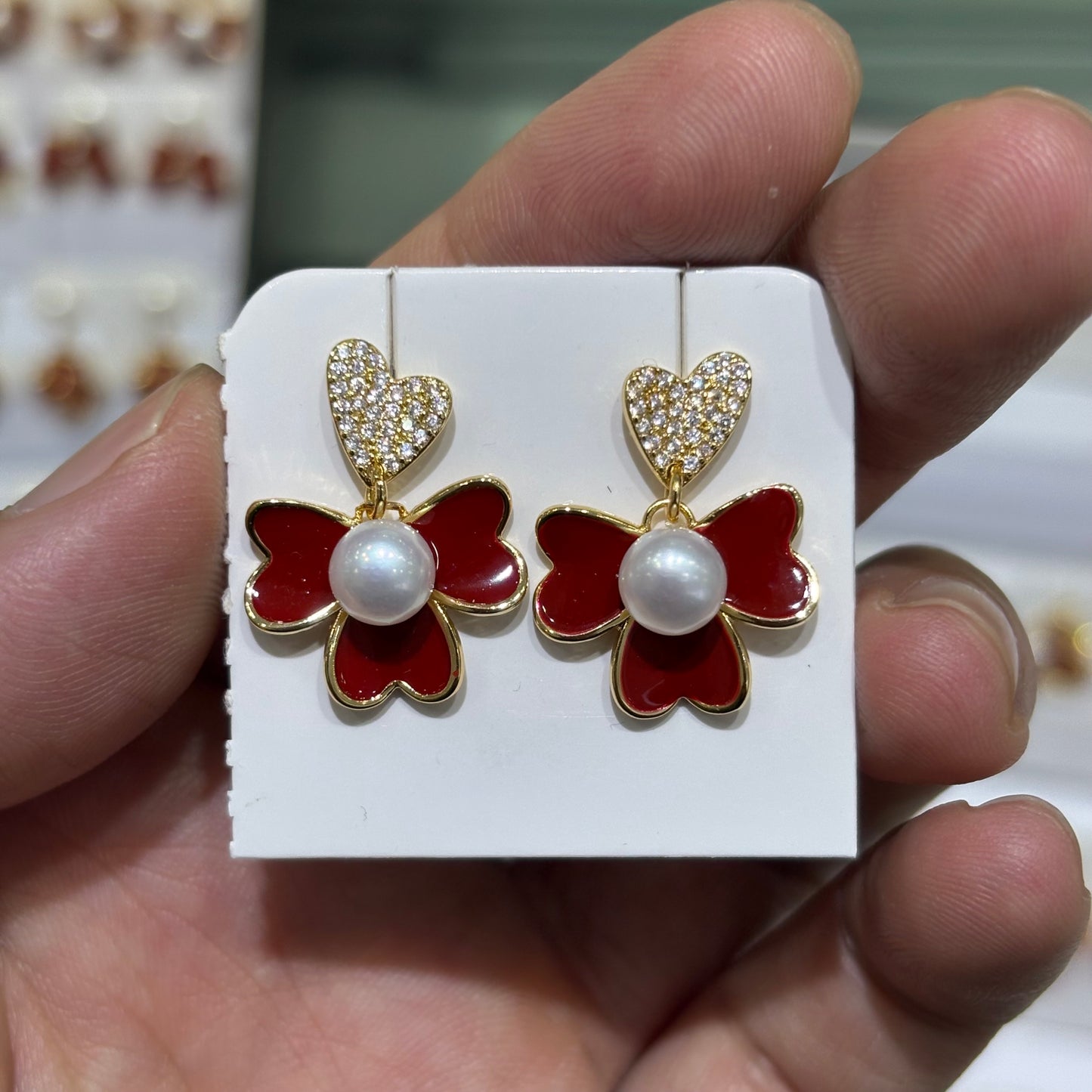 Happy New Year Style-Natural Freshwater Pearls Earrings - Wholesale