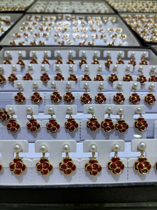 Happy New Year Style-Natural Freshwater Pearls Earrings - Wholesale