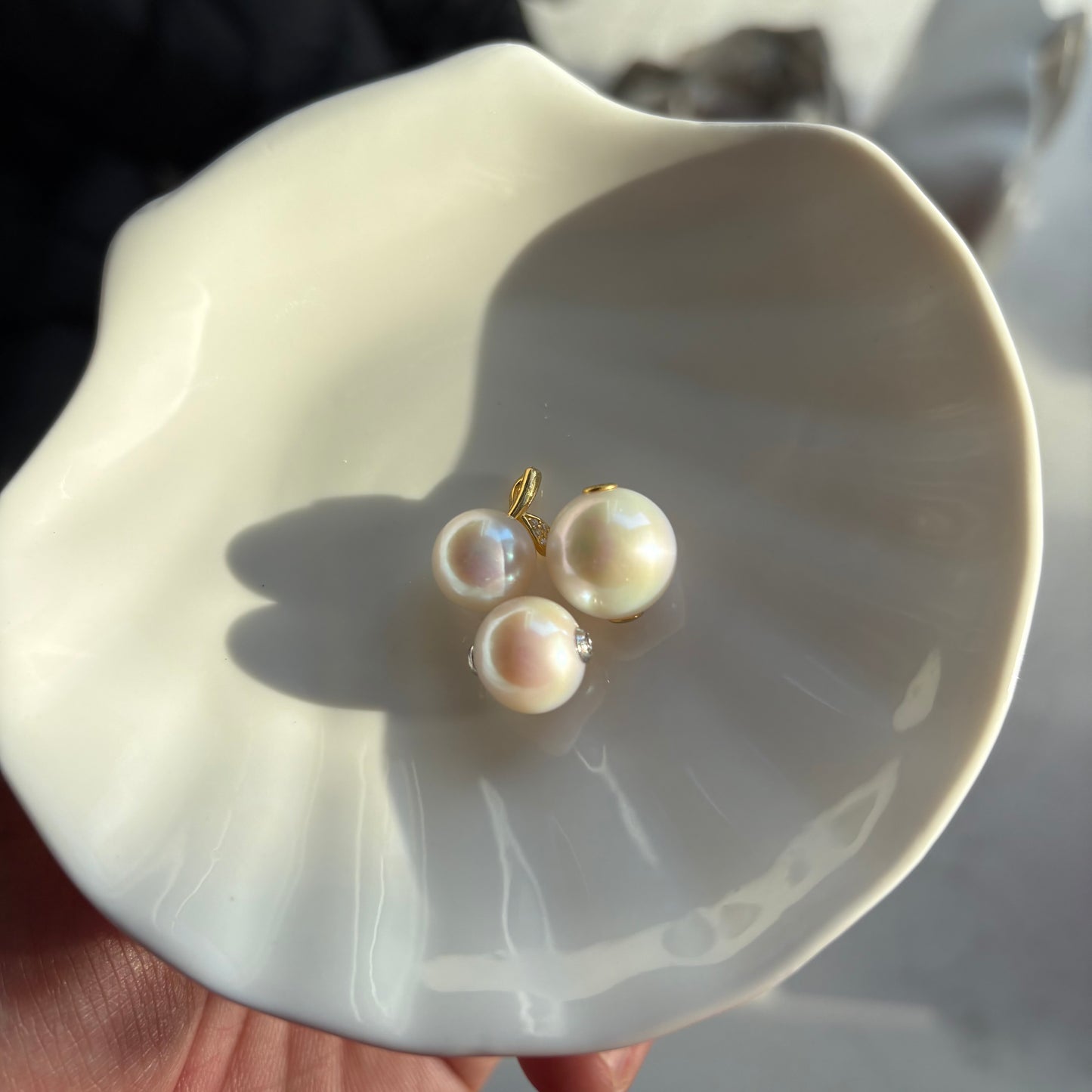 S925 Sterling Silver Natural Freshwater Edison Pearls Pendant