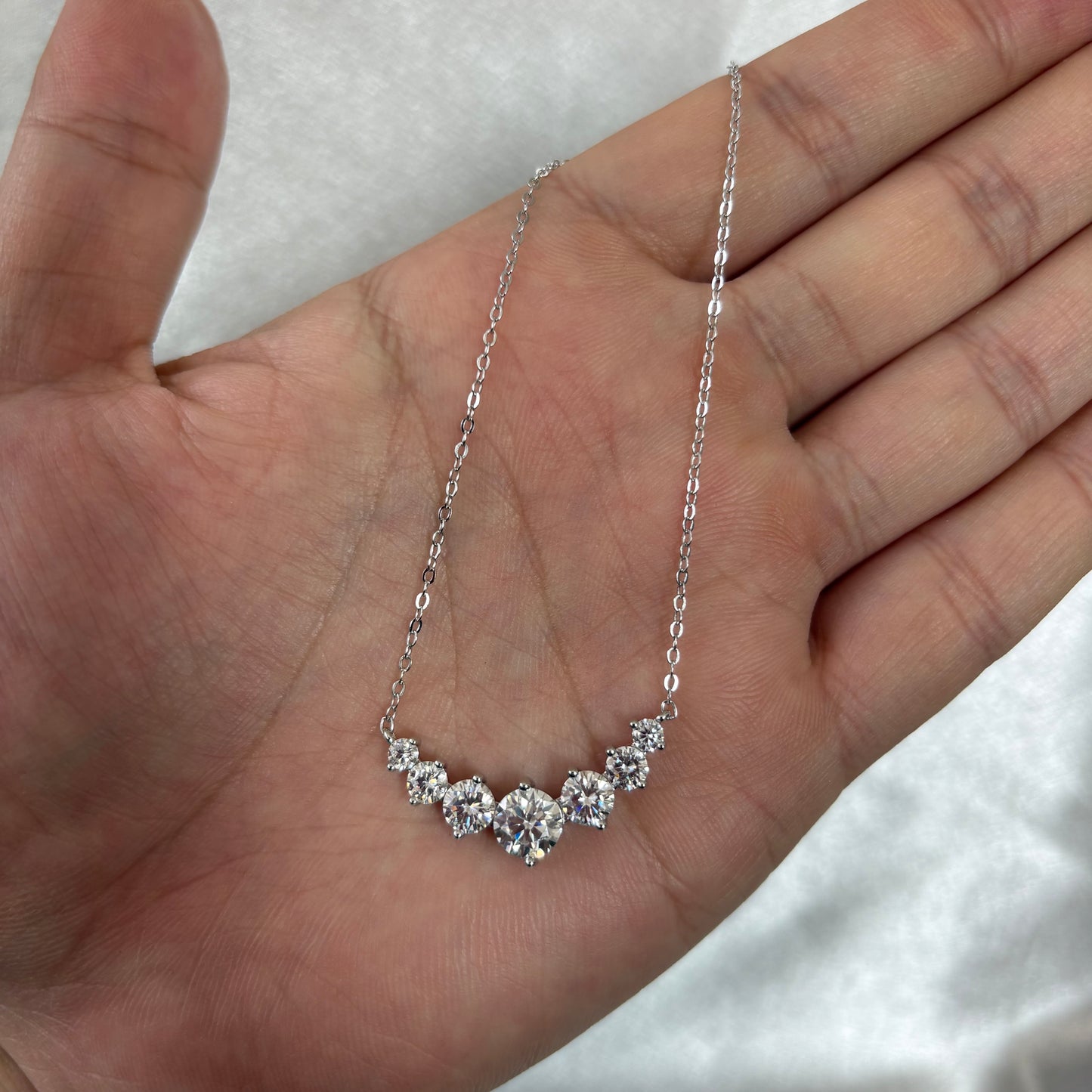 2.8ct Round Cut Moissanite Diamond S925 Sterling Silver Classic 18K Gold Plated Pendant