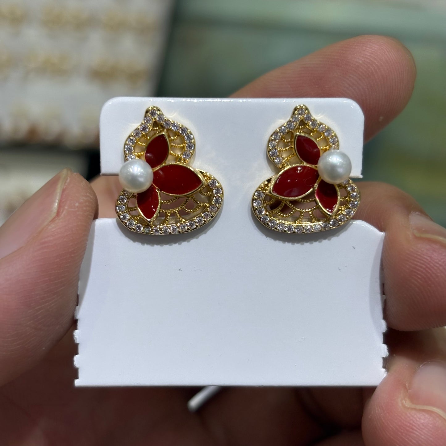 Happy New Year Style-Natural Freshwater Pearls Earrings - Wholesale