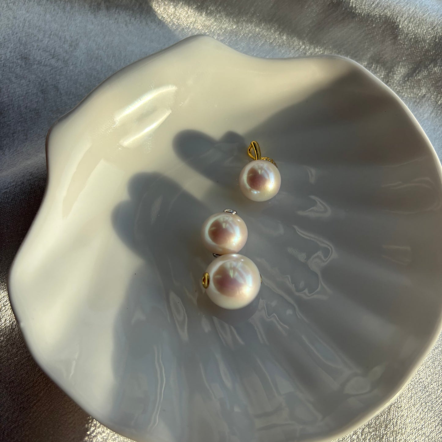 S925 Sterling Silver Natural Freshwater Edison Pearls Pendant