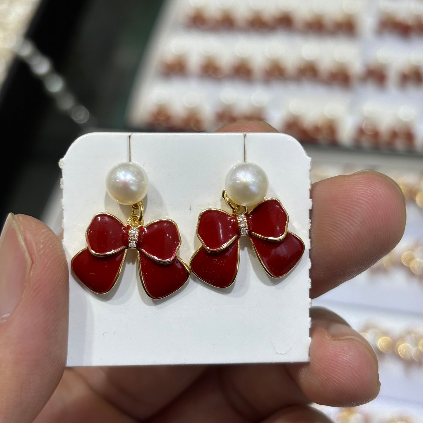 Happy New Year Style-Natural Freshwater Pearls Earrings - Wholesale