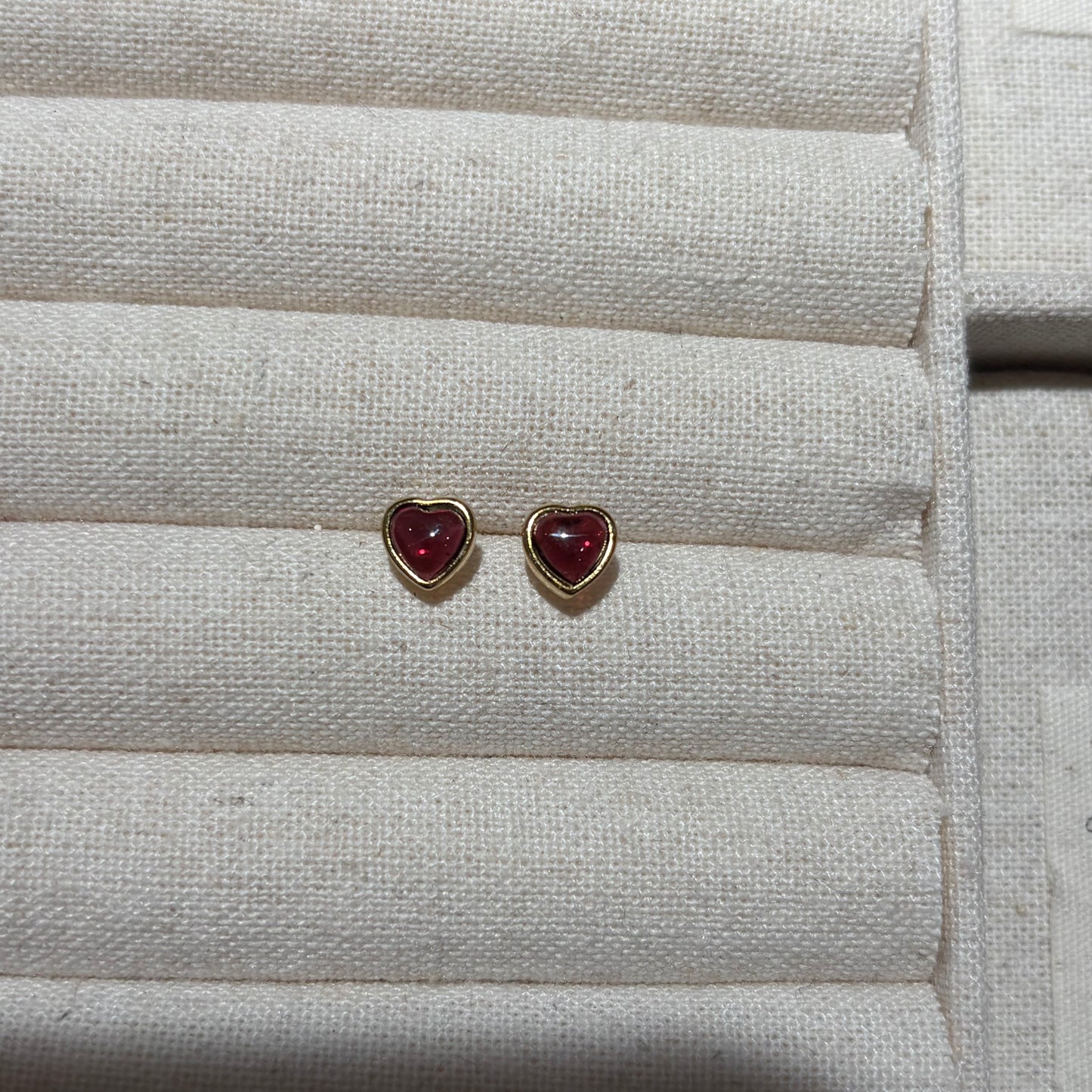 Custom-made Natural Red Garnet Sterling Silver Gold Plated Earrings