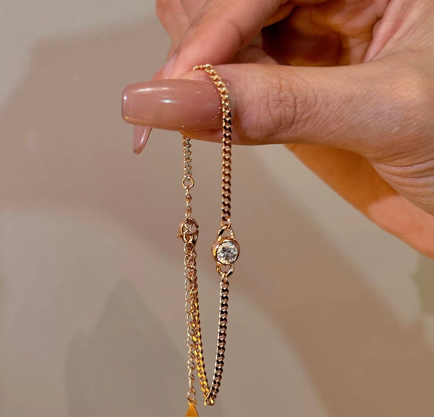 0.5~1Ct Round Cut Moissanite Diamond S925 Sterling Silver Classic 18K Gold Plated Bracelet