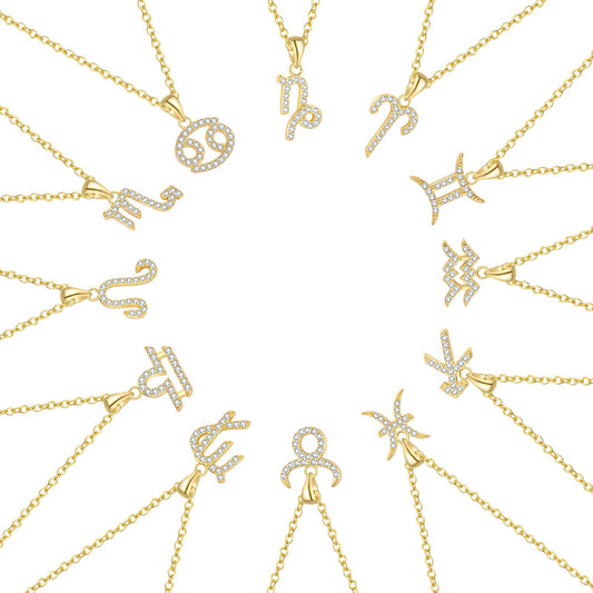S925 sterling silver twelve constellations exquisite personalized collarbone chain women's light luxury fashion pendant