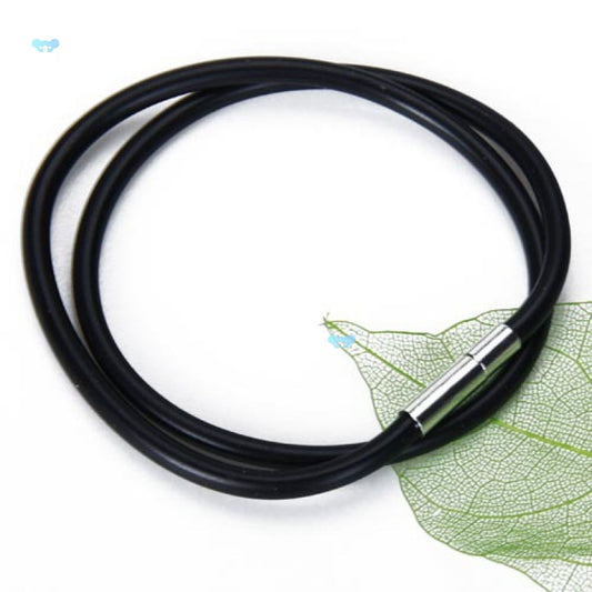 3MM BLACK RUBBER CORD Mens Womens Necklace Neck Collar Acces